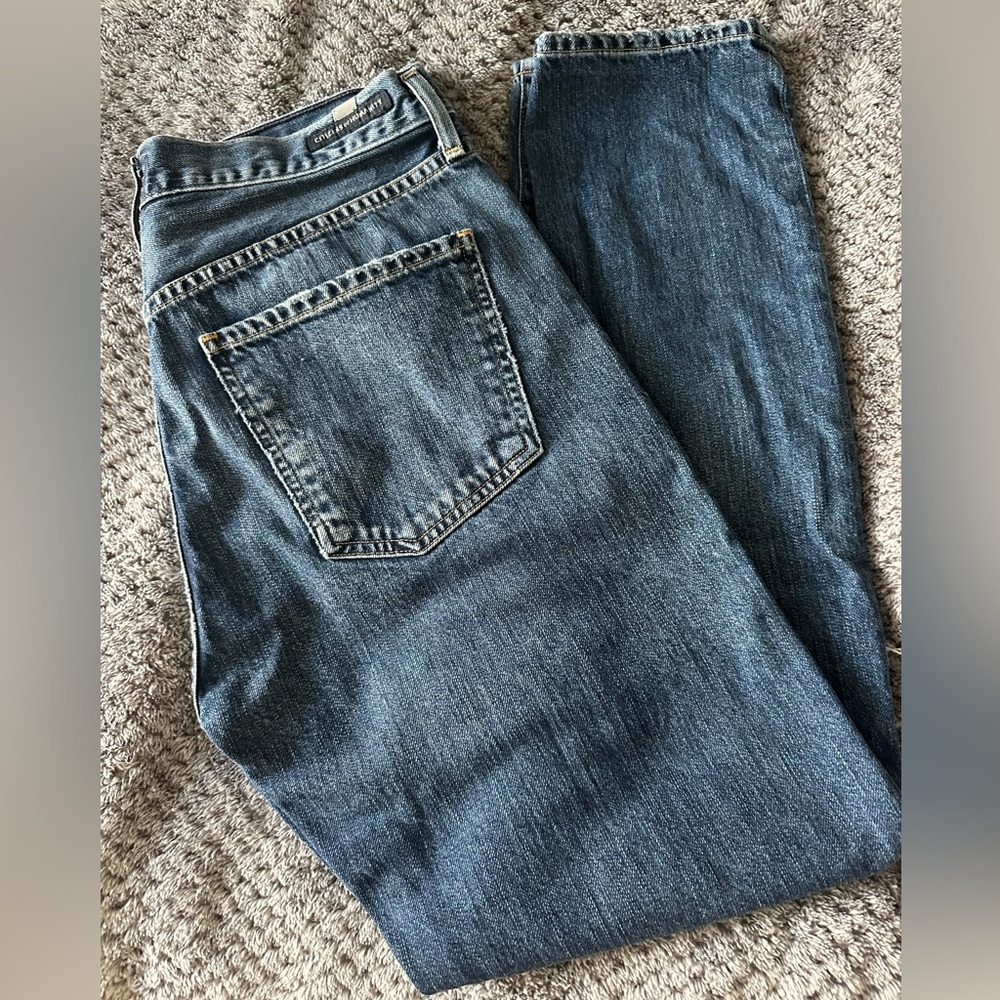 Citizens Of Humanity Women's Liya buttonfly crop High Rise Blue Jeans 28 x 27.5